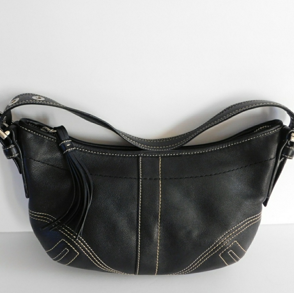 Coach Black Leather Soho Hobo Small Handbag